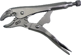 Curved Jaw Locking Plier w/Wire Cutter