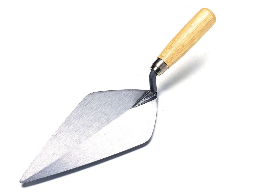 Brick Trowel, Wide Heel London,  Wood Handle